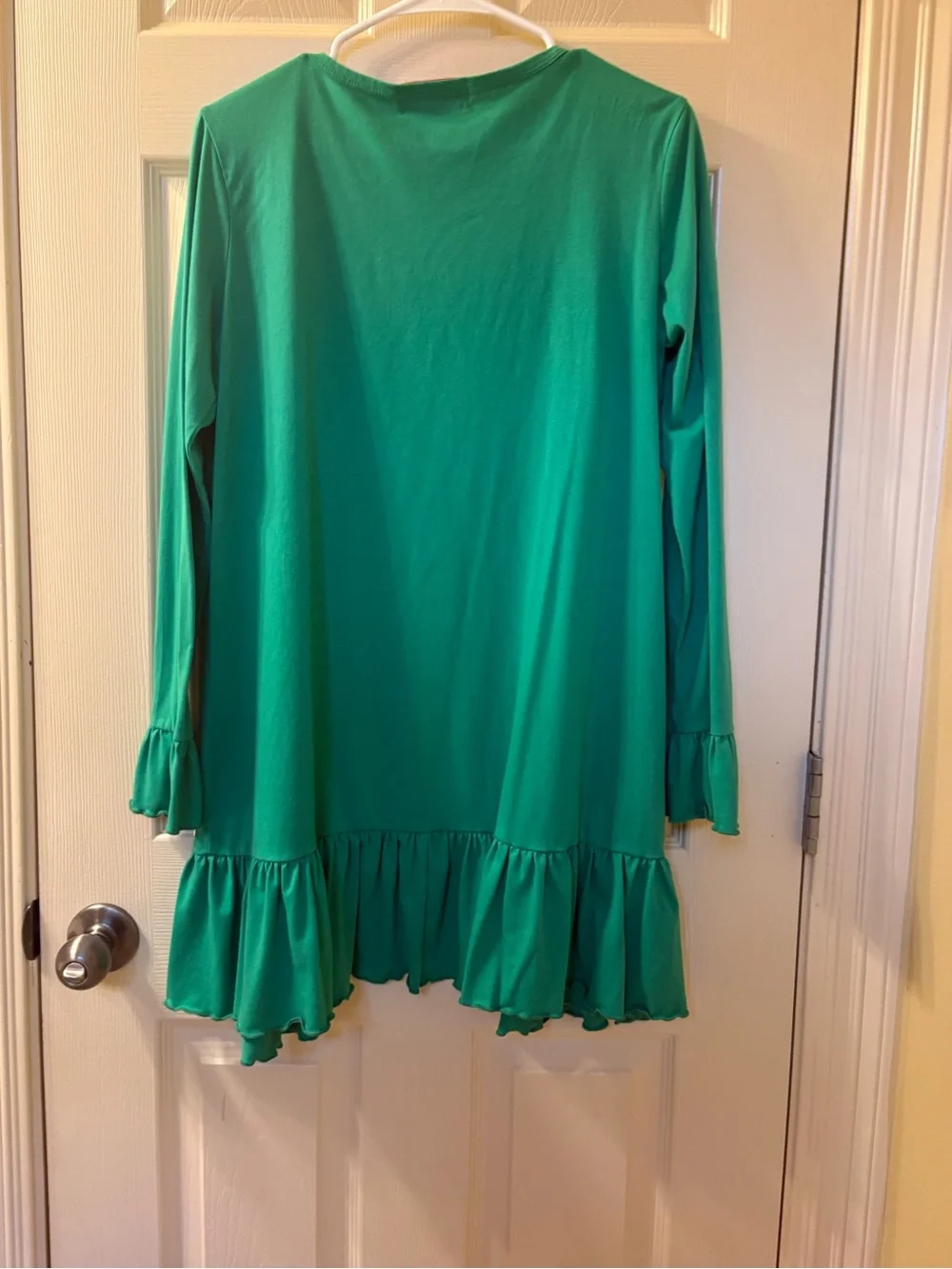 Ruffle Girl Green Sleeveless Dress and Cardigan Set